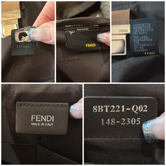 π₯ Authentic Fendi FF Tobacco Messenger Bag in Zucca Canvas Cognac Leather π₯ - Picture 13 of 16